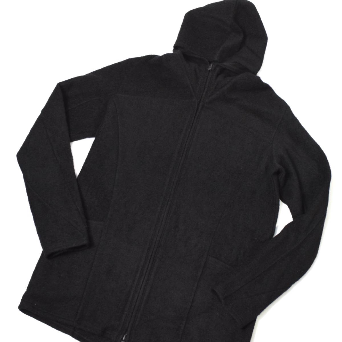 未使用 ripvanwinkle リップヴァンウィンクル CROSS NECK HOODIE クロスネック フーディー 4 ブラック