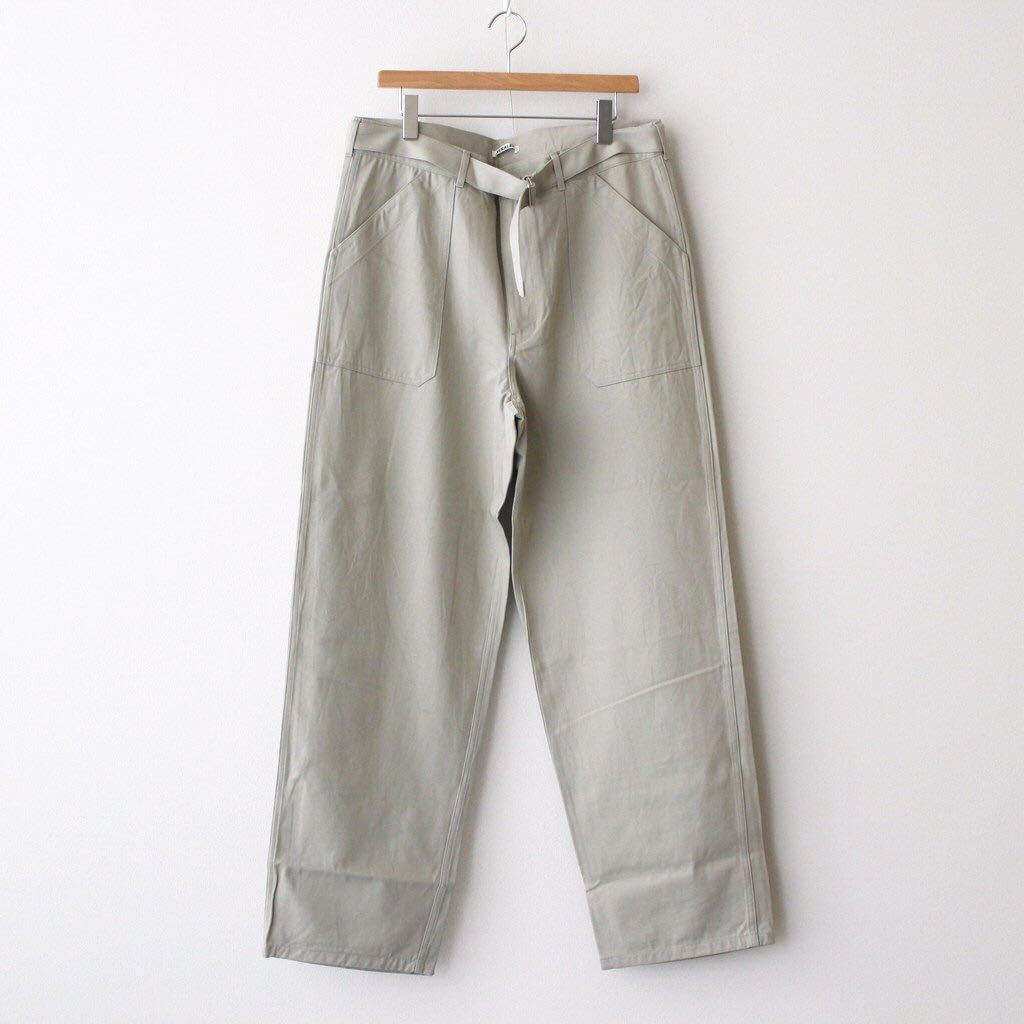 AURALEE 22SS HARD TWIST FINX HEAVY CHINO BELTED PANTS オーラリー  ハードツイストフィンクスヘビーチノベルテッドパンツ　チノパン