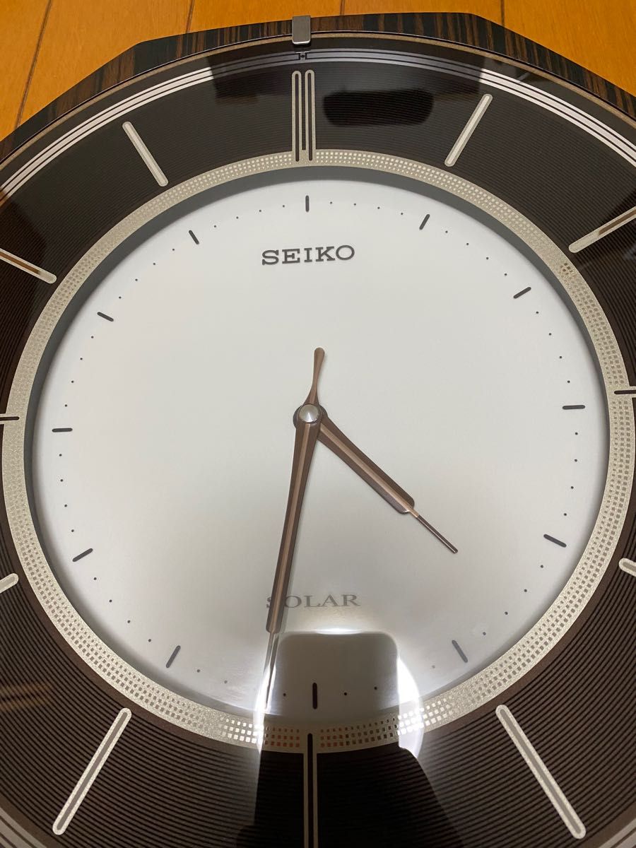 SEIKO 電波時計 ソーラー 掛け時計 SF502B - 掛時計/柱時計