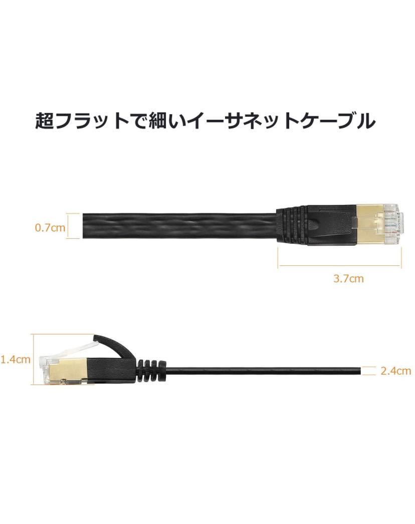 LANケーブル RJ45 有線ケーブル イーサネットケーブル CAT7準拠 高速