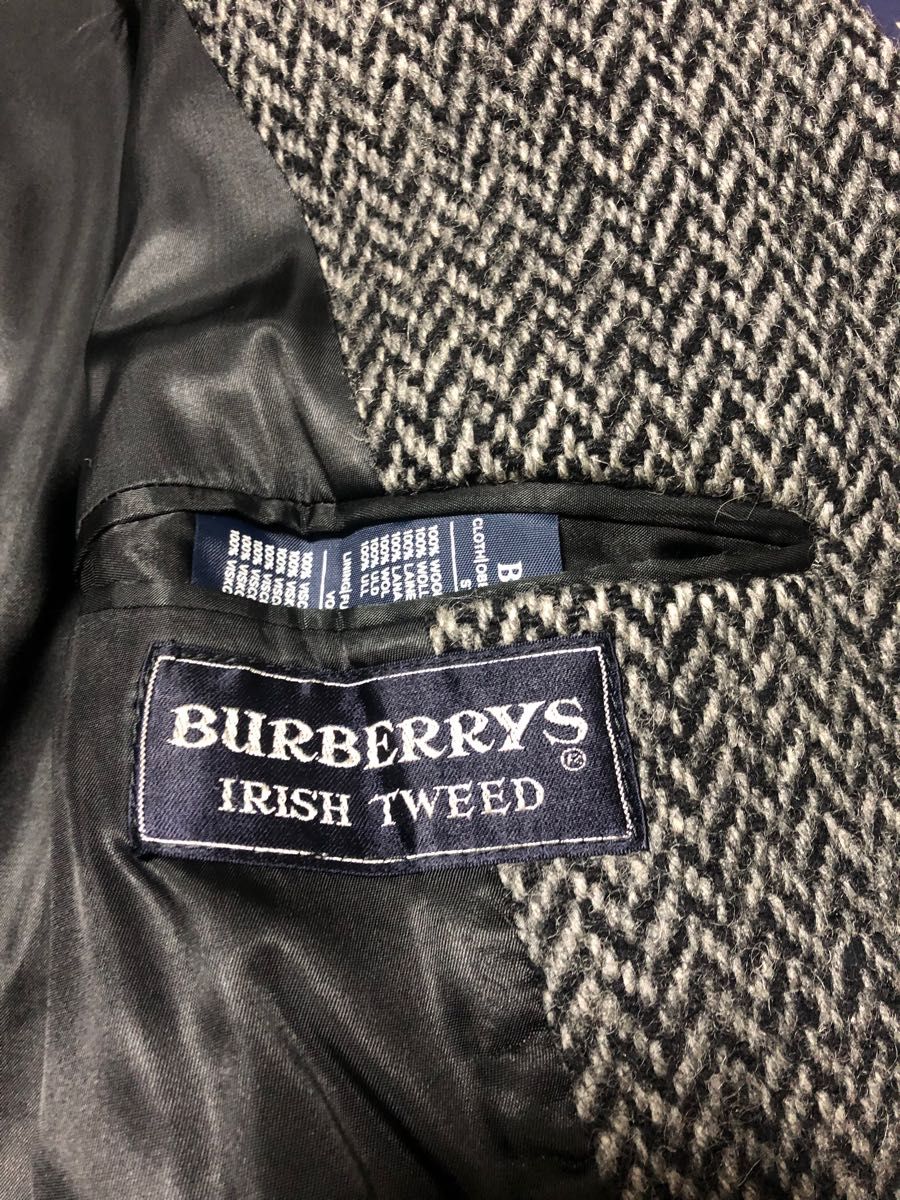 希少！90s England製 Burberry バーバリー IRISH TWEED アイリッシュツィード 50REG