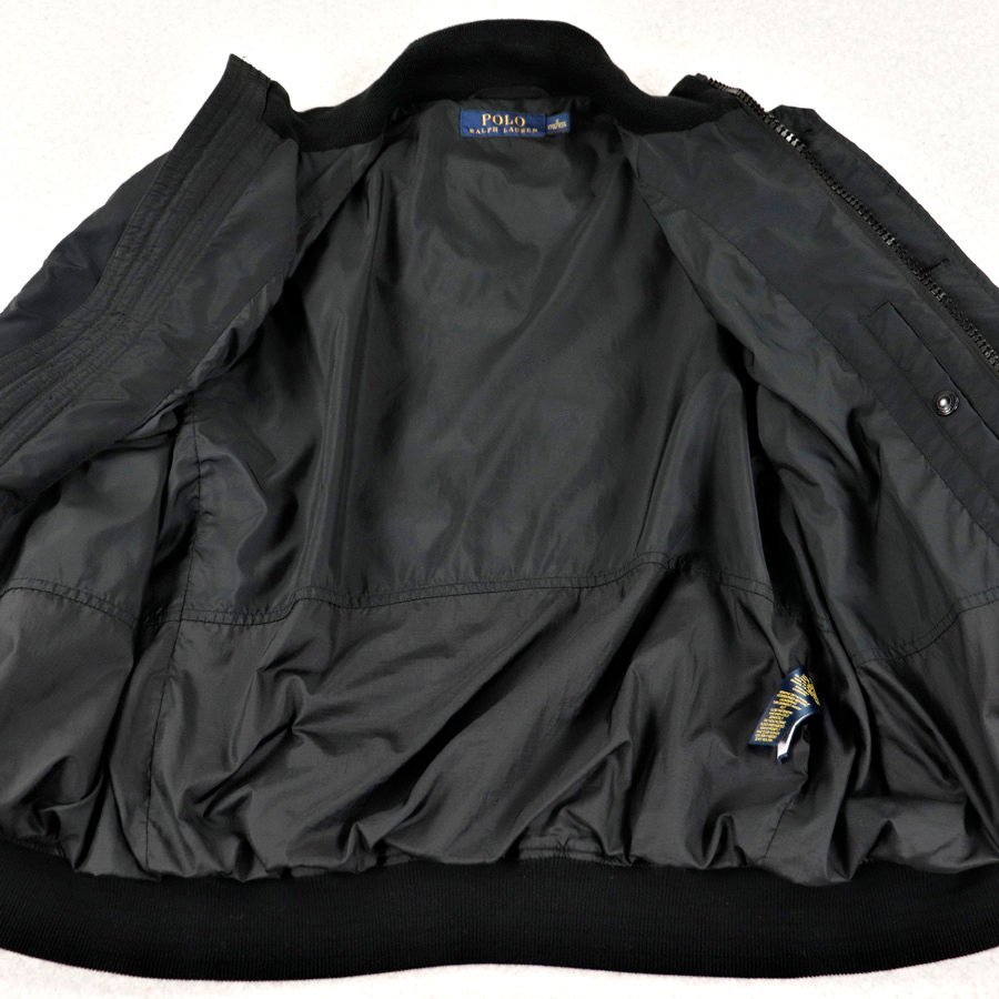 相場価格￥75 900- 極美品 POLO RALPH LAUREN ポロラルフローレン TYPE L-2A フライトジャケット ジップアップブルゾン  黒 S JP M