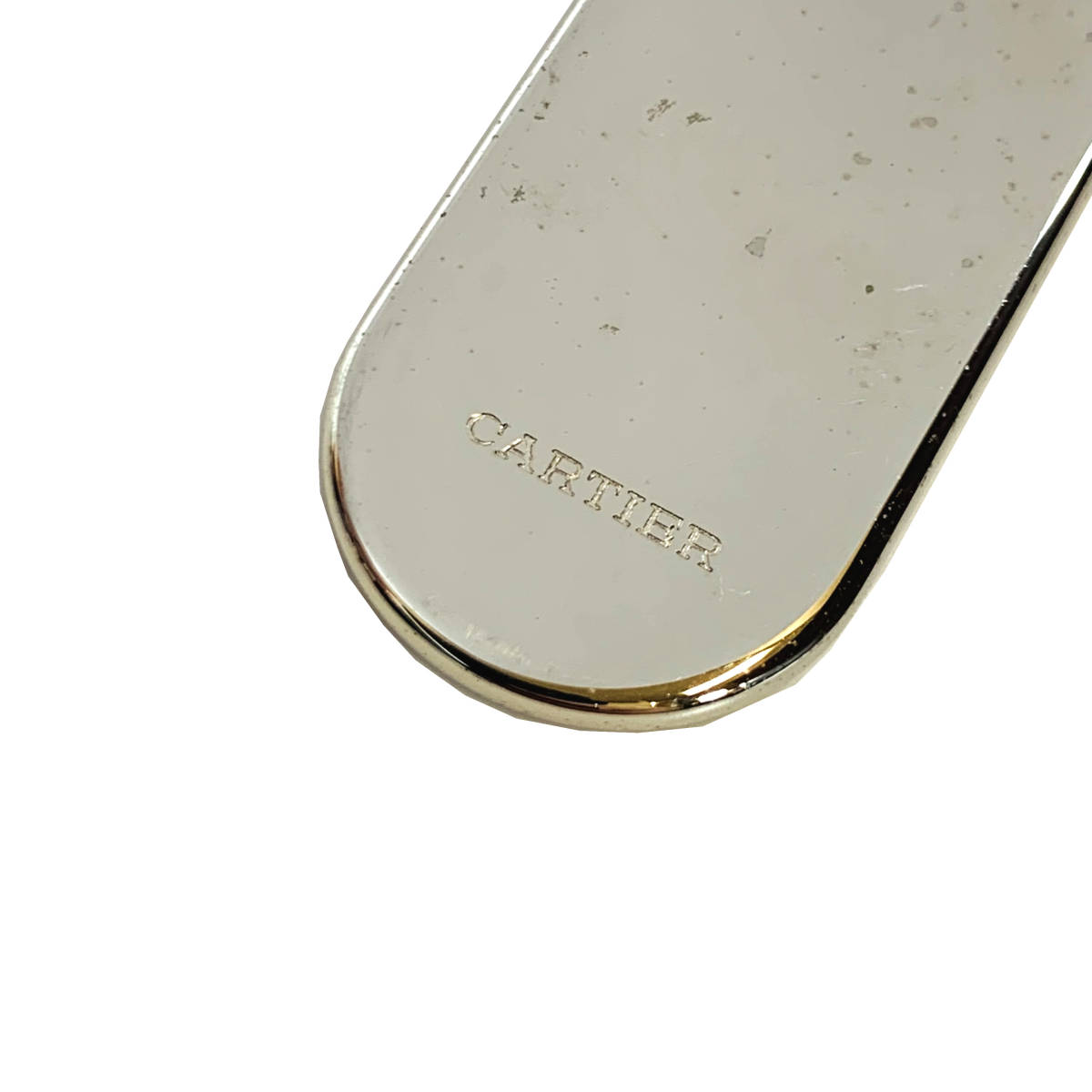 CARTIER Cartier key ring key holder Logo plate charm silver 