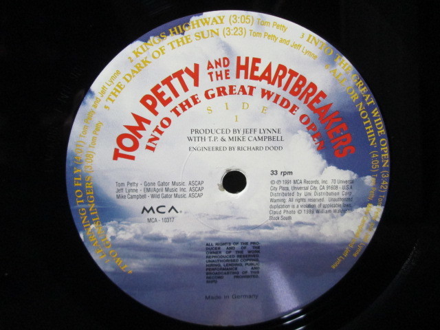 EU-original Into the Great Wide Open [Analog] Tom Petty & The Heatbreakers アナログレコード vinyl　トム・ぺティ Jeff Lynne_画像7