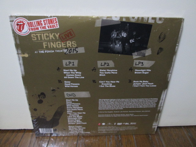 sealed 未開封 EU-original From the Vault STICKY FINGERS LIVE AT THE FONDA THEATRE 2015 3LP(Analog+DVD) ROLLING STONES_画像3