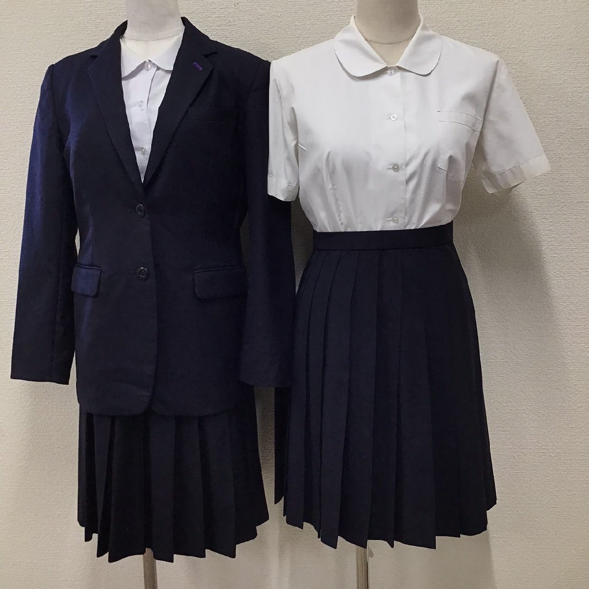 O285 (中古) 香川県 高松東高校 学生服 5点セット /160A/W66/ブレザー/スカート/ブラウス/hers heart/冬服/夏服/制服/女子学生/中学校/高校