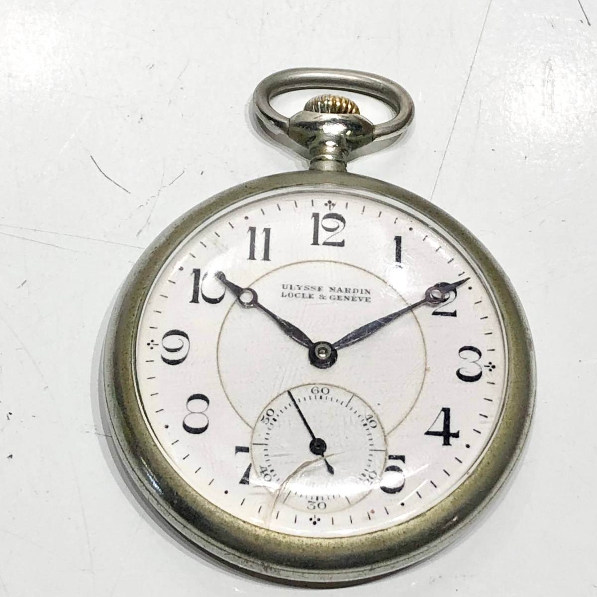 ユリスナルダン Ulysse Nardin 懐中時計 手巻き 16石 チラネジ ブレゲひげ スワンネックの画像1