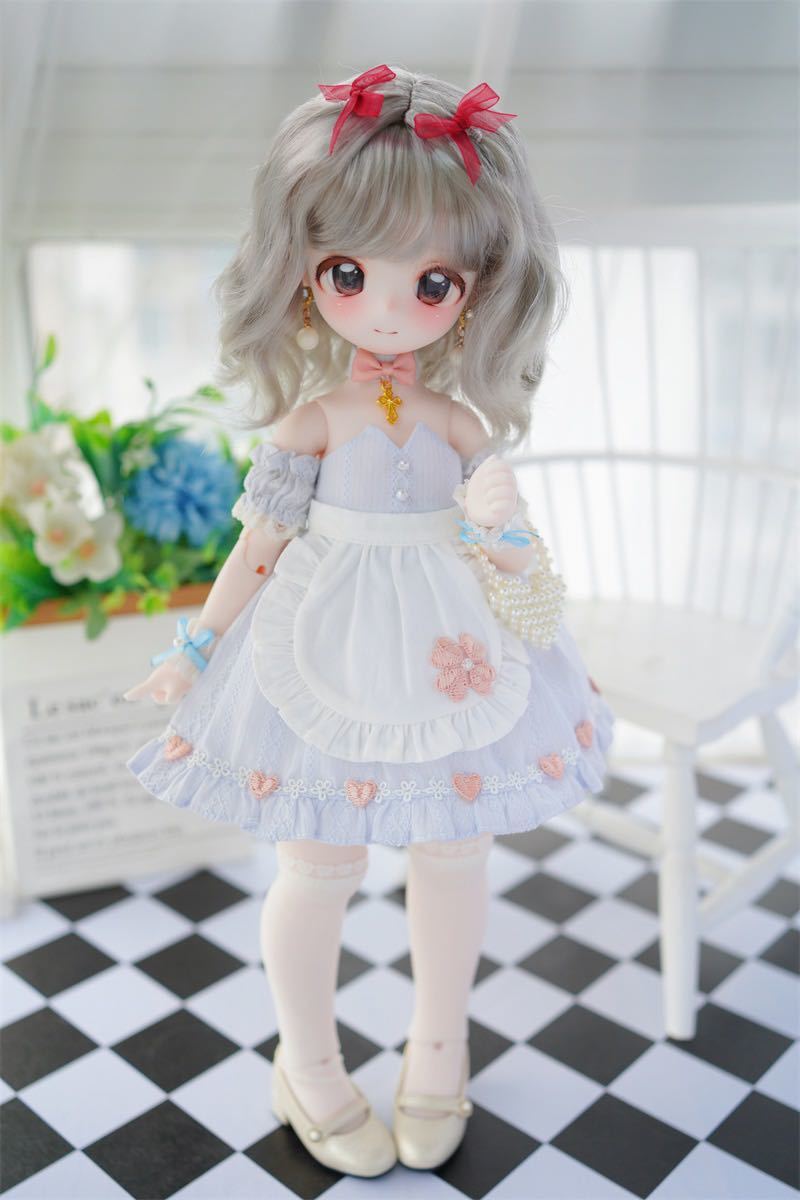 BJDドール用ウィッグ MDD/kumako/DDサイズ通用 全4色 8-9インチ 球体関節人形 doll_画像6