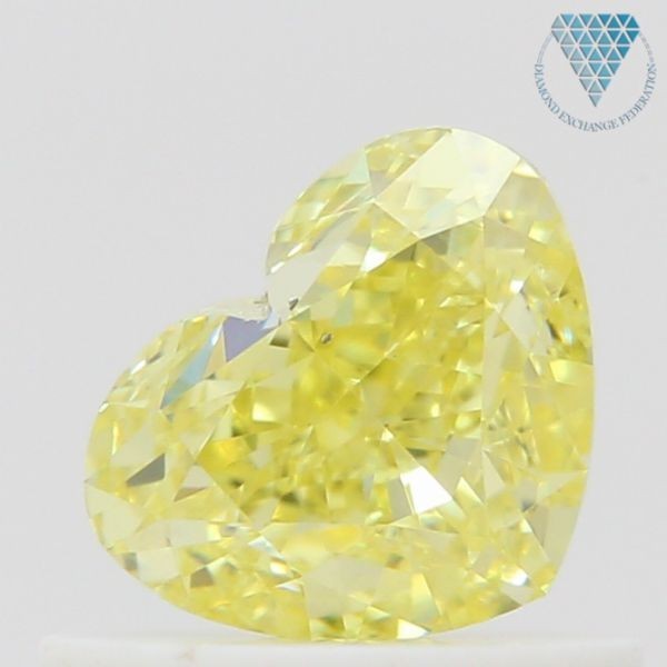 好きに ルース ダイヤモンド 天然 GIA HEART SI1 YELLOW FANCY ct 0.64