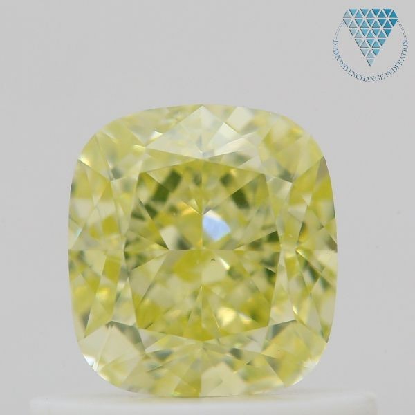 第一ネット 0.71 ct FANCY YELLOW VS1 CUSHION GIA 天然 ダイヤモンド