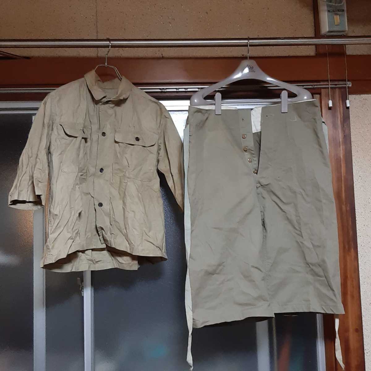 希少 日本軍 旧日本軍 軍服 夏服 制服 上下セット シャツ 半ズボン