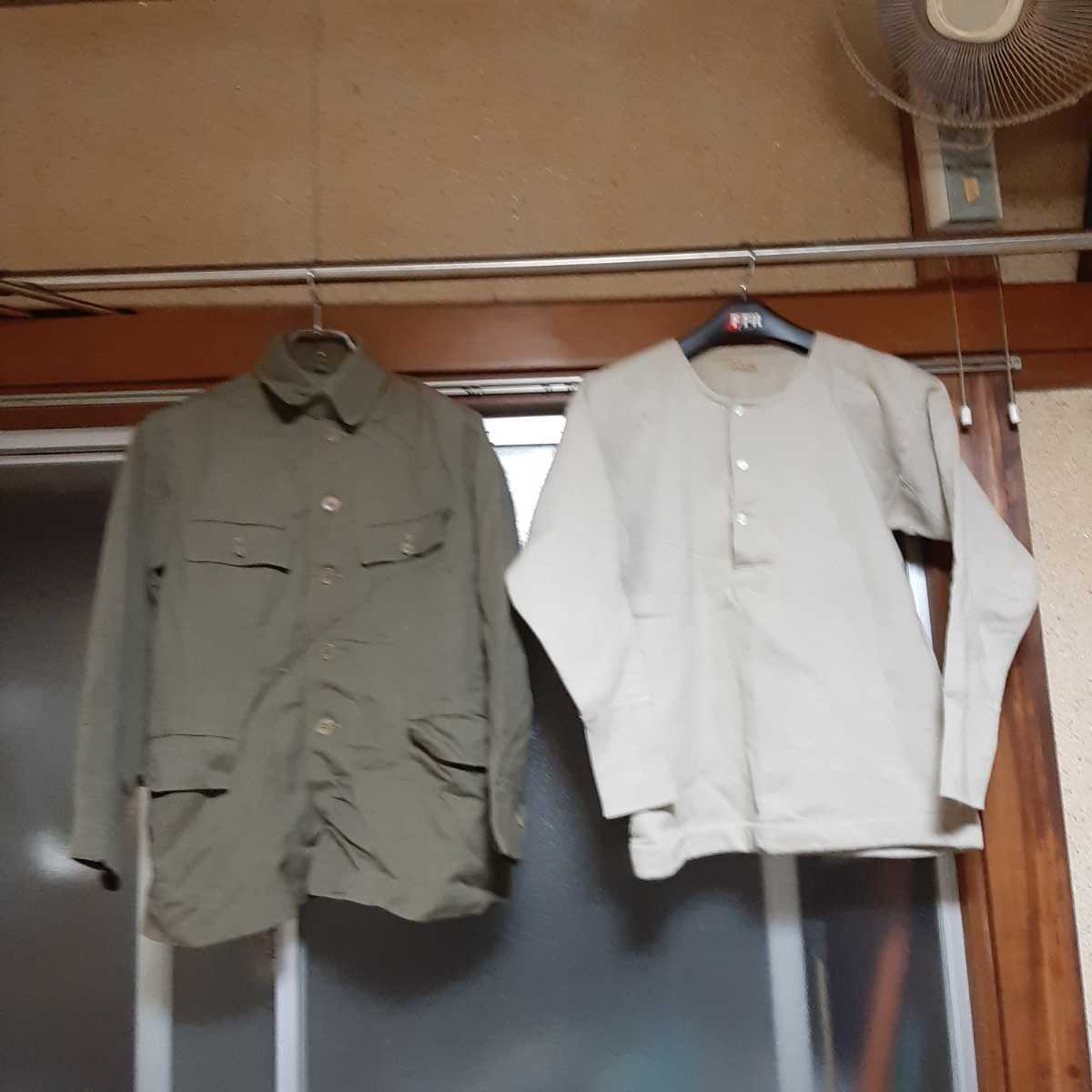 旧日本軍 日本軍 日本陸軍 軍服 制服 2着セット ジャケット 下着 裏起毛 当時もの 実物 軍もの ミリタリー 管理:6227の画像1