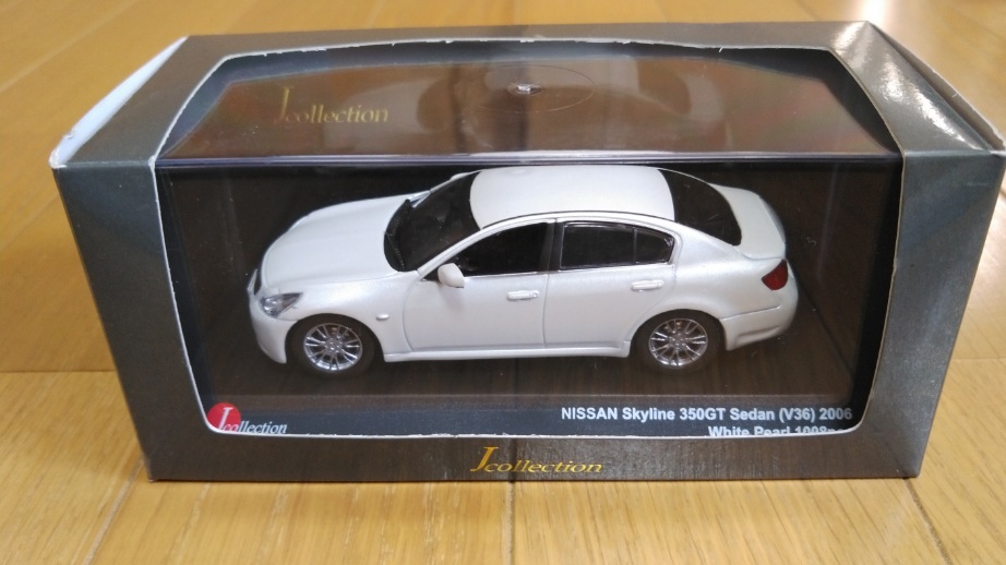 即決　京商　カラーサンプル　NISSAN　SKYLINE　350GT　V36　SEDAN　日産　スカイライン　2006　ホワイトパール　白　1/43　絶版　レア