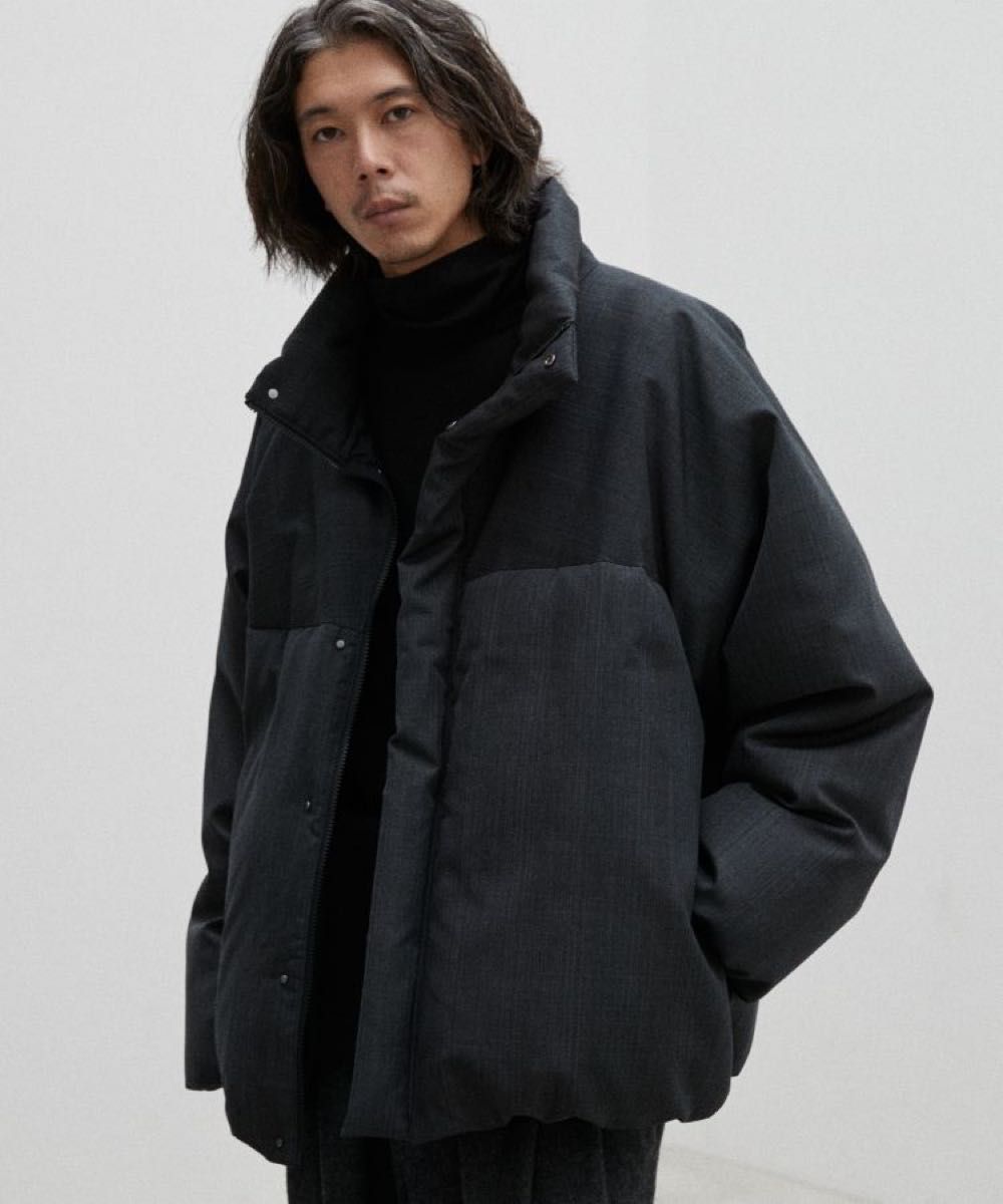 WOOL GABA IRREGULAR SLEEVE LOOSE PUFFER fkip.unmul.ac.id