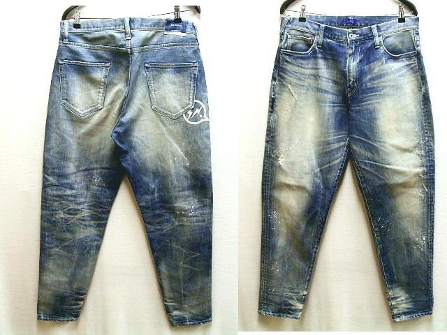 ◇即決[W34]DENIM BY VANQUISH&FRAGMENT VFP8002 17SS FAT 13oz サルエル スリム ストレッチ デニム パンツ■6023_画像1