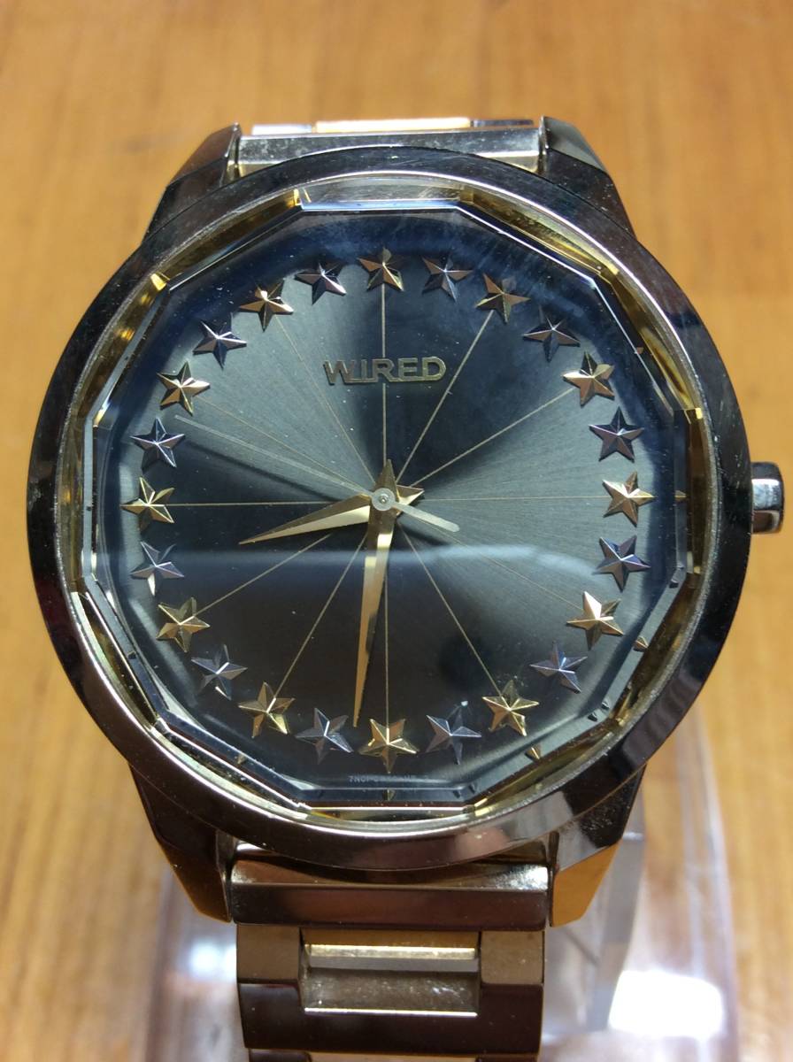 SEIKO セイコー WIRED ワイアード QZ ゴールド メンズ 腕時計