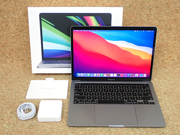 MacBook Pro 13.3インチ Late 2020 スペースグレイ [M1チップ 8コア/8GB/SSD 256GB/USキー]  Z11B000DB A2338 完品(MMA561-1)