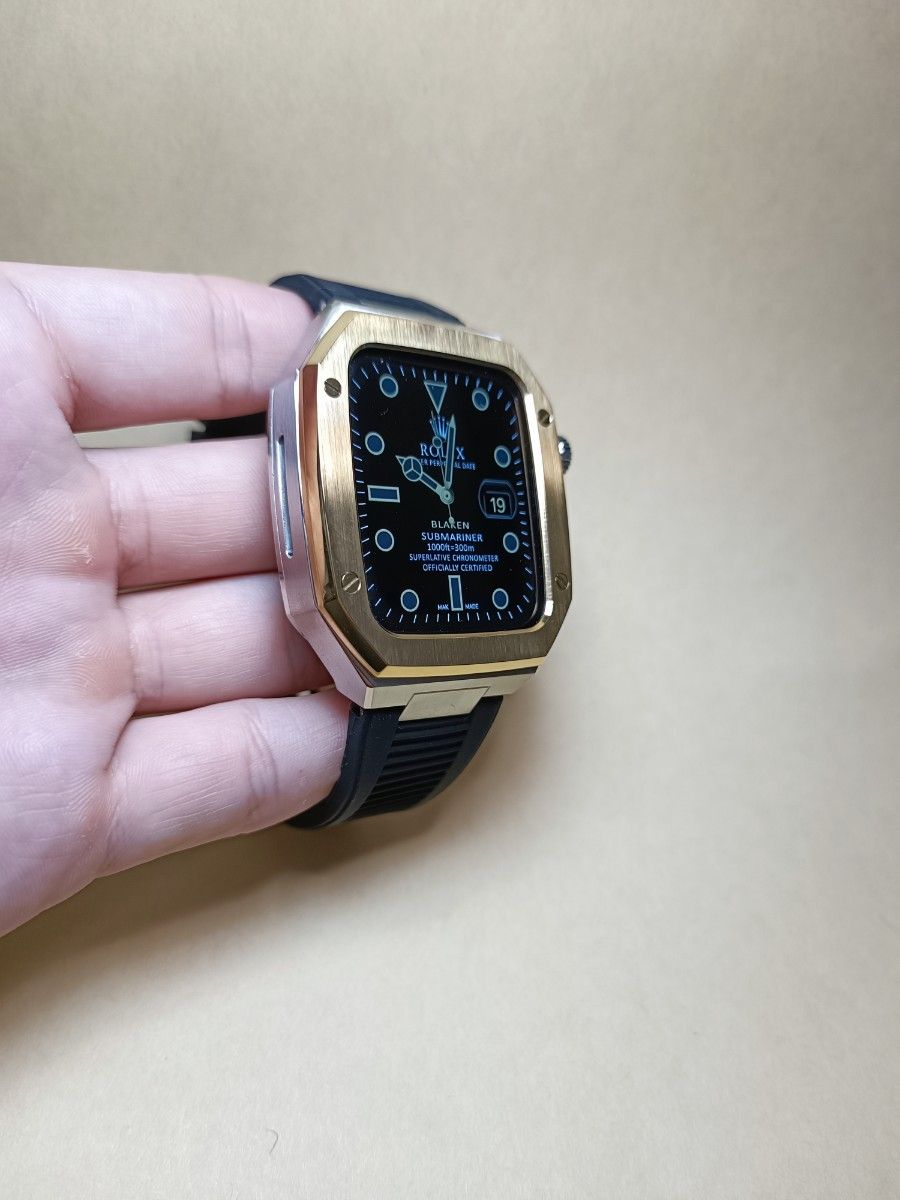 銀金色 apple watch メタル ラバーバンド カスタム 金属 ゴールデンコンセプト golden concept 好きに