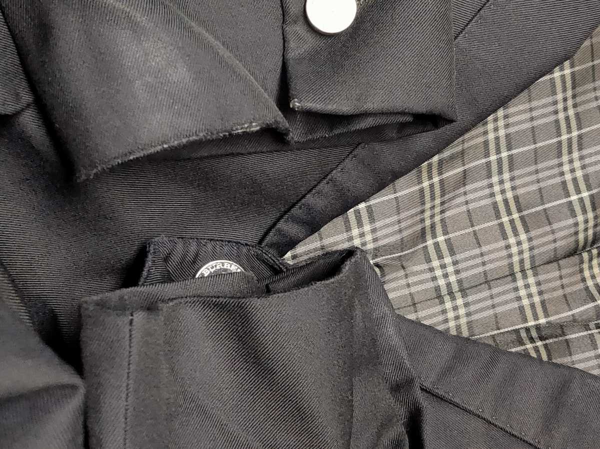 品質満点 美品✨バーバリー テーラードジャケット ヘリンボーン シルク混 ホースボタン テーラードジャケット