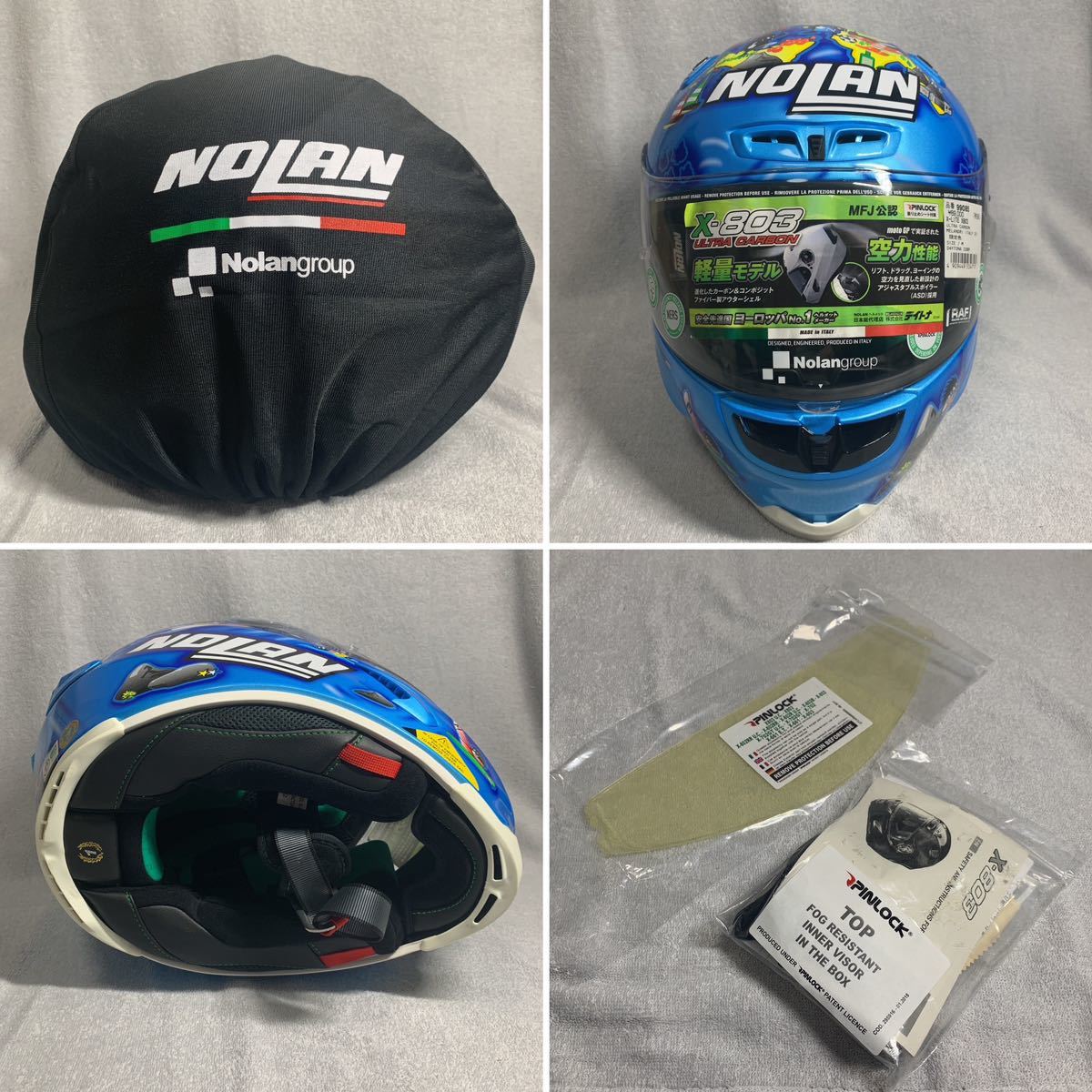 ★限定カラー NOLAN ノーラン フルフェイスヘルメット X-LITE X803 MELANDRI ITALY 32 Mサイズ 定価97900円 品番99085 新品 A41229-27の画像1