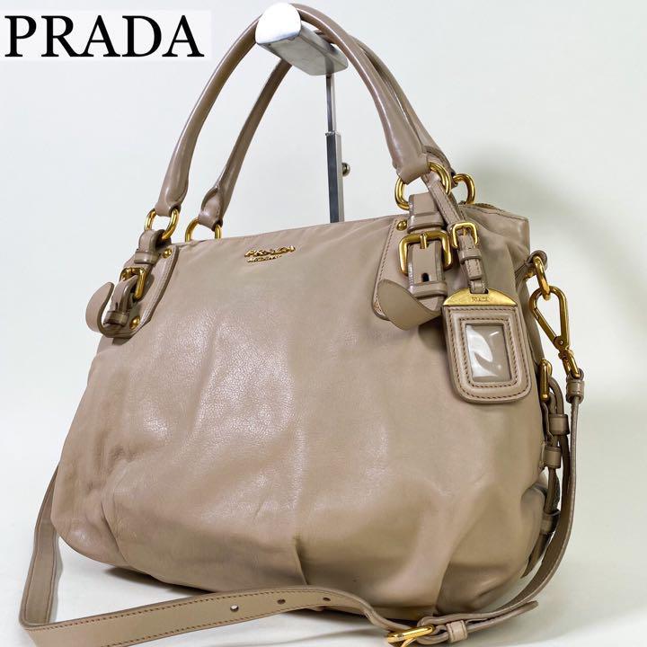 PRADA プラダ ショルダーバッグ ハンドバッグ 2way オールレザー