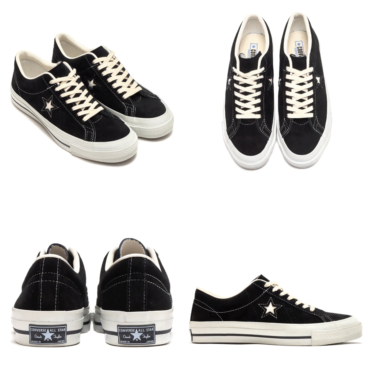 国内正規品 新品 CONVERSE ONE STAR J VTG BLACK TIME LINE US7.5 26cm 日本製ワンスター ONESTAR 黒 TIMELINE タイムライン MADE IN JAPAN_画像10