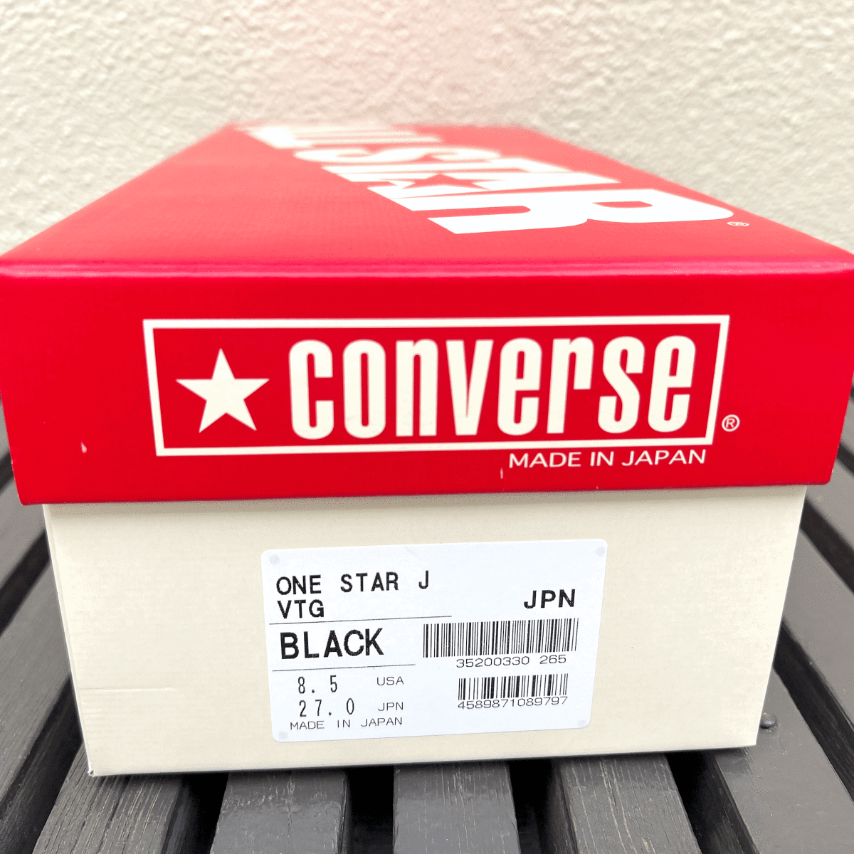 国内正規品 新品 CONVERSE ONE STAR J VTG BLACK TIME LINE US8.5 27cm 日本製ワンスター ONESTAR 黒 TIMELINE タイムライン MADE IN JAPAN_画像7