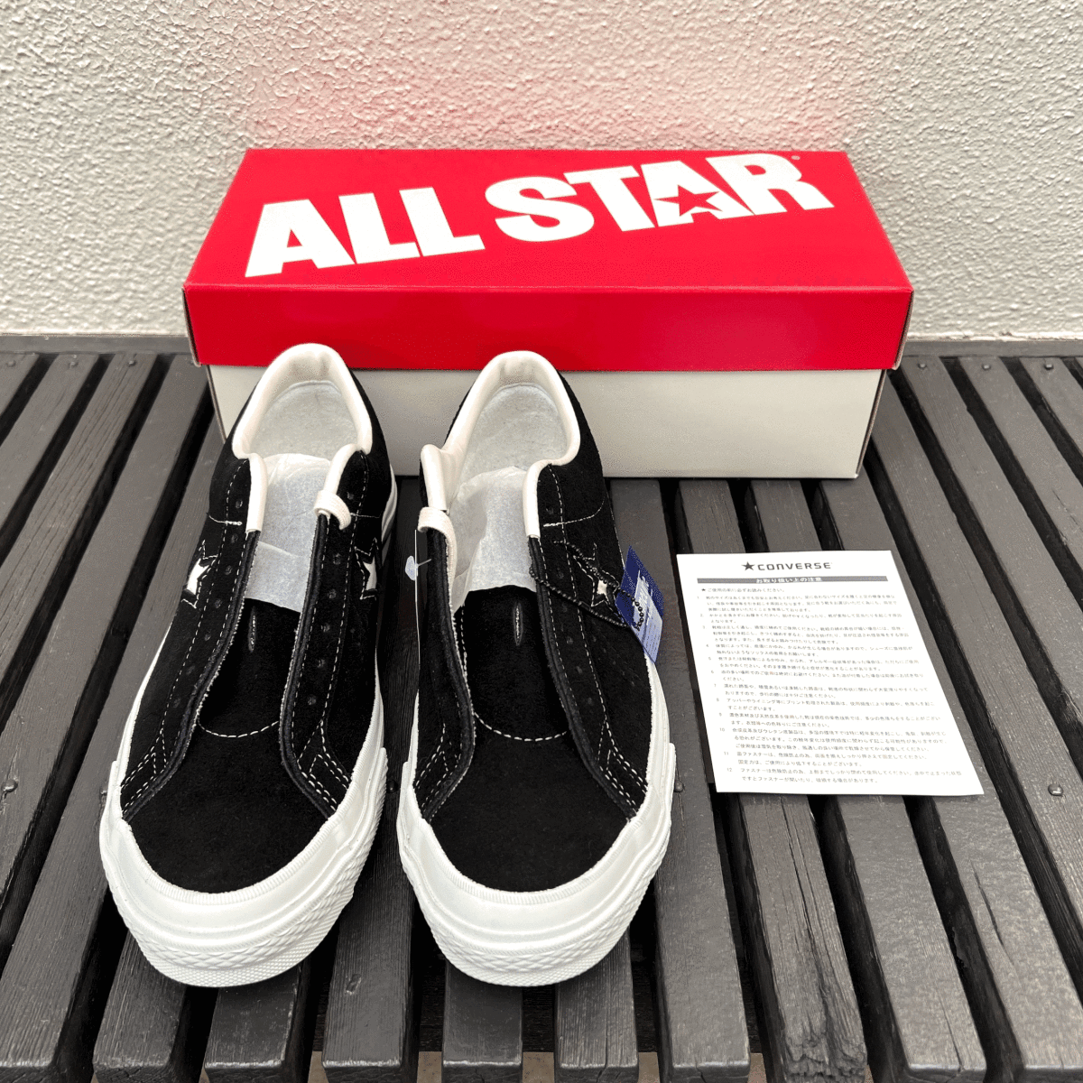 国内正規品 新品 CONVERSE ONE STAR J VTG BLACK TIME LINE US8.5 27cm