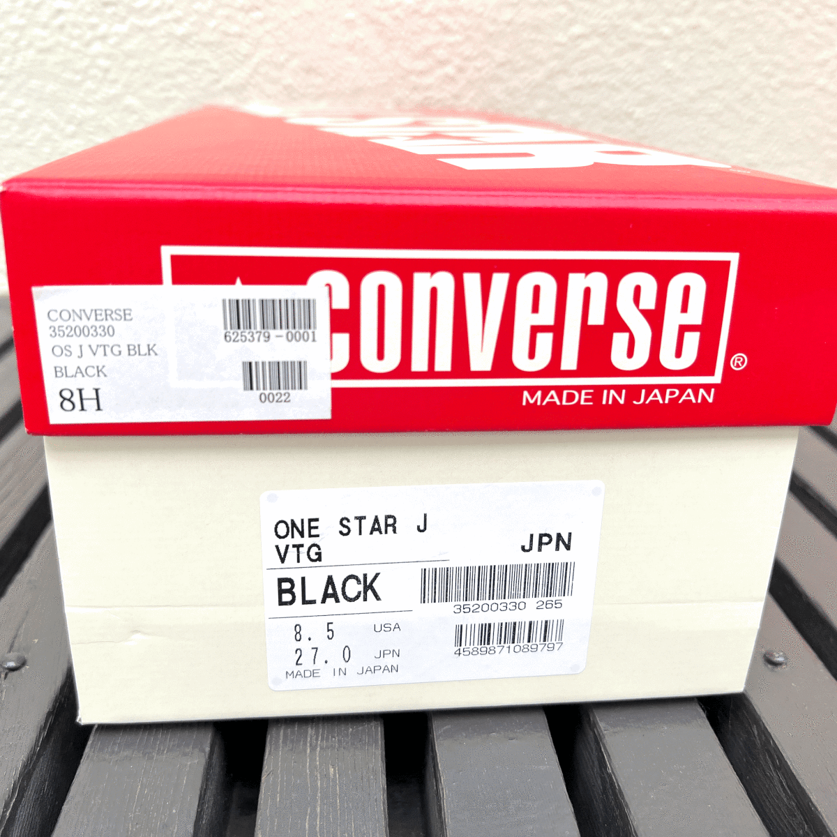 国内正規品 新品 CONVERSE ONE STAR J VTG BLACK TIME LINE US8.5 27cm 日本製ワンスター ONESTAR 黒 TIMELINE タイムライン MADE IN JAPAN_画像7