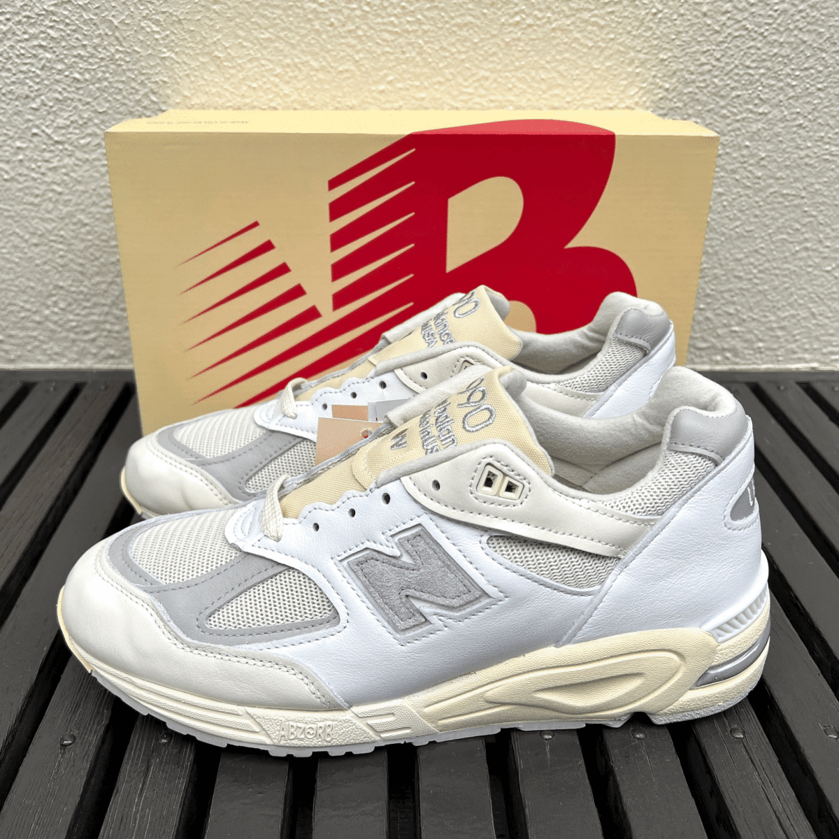 Teddy Santis x New Balance M990TC2 “Sea Salt” USA製 US9 ホワイト×オフホワイト×グレー 限定 M990v2 アメリカ製 NB 白 スニーカー