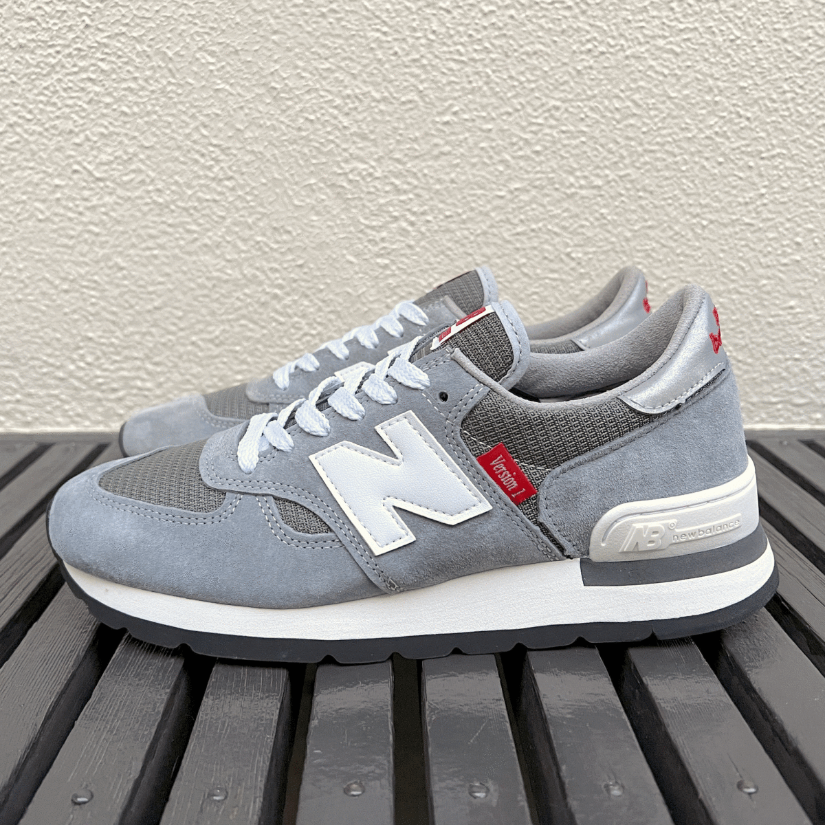 40周年記念 USA製 New Balance M990VS1 US7.5 GRAY 新品 限定 NB M990v1 GR Version1 アメリカ米国製 グレー スニーカー Made In The USA_画像2