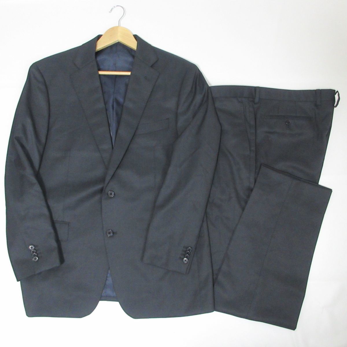未使用品 THE SUIT COMPANY ザスーツカンパニー スーツ セットアップ テーラードジャケット スラックス パンツ 180cm-2Drop 濃紺 1202