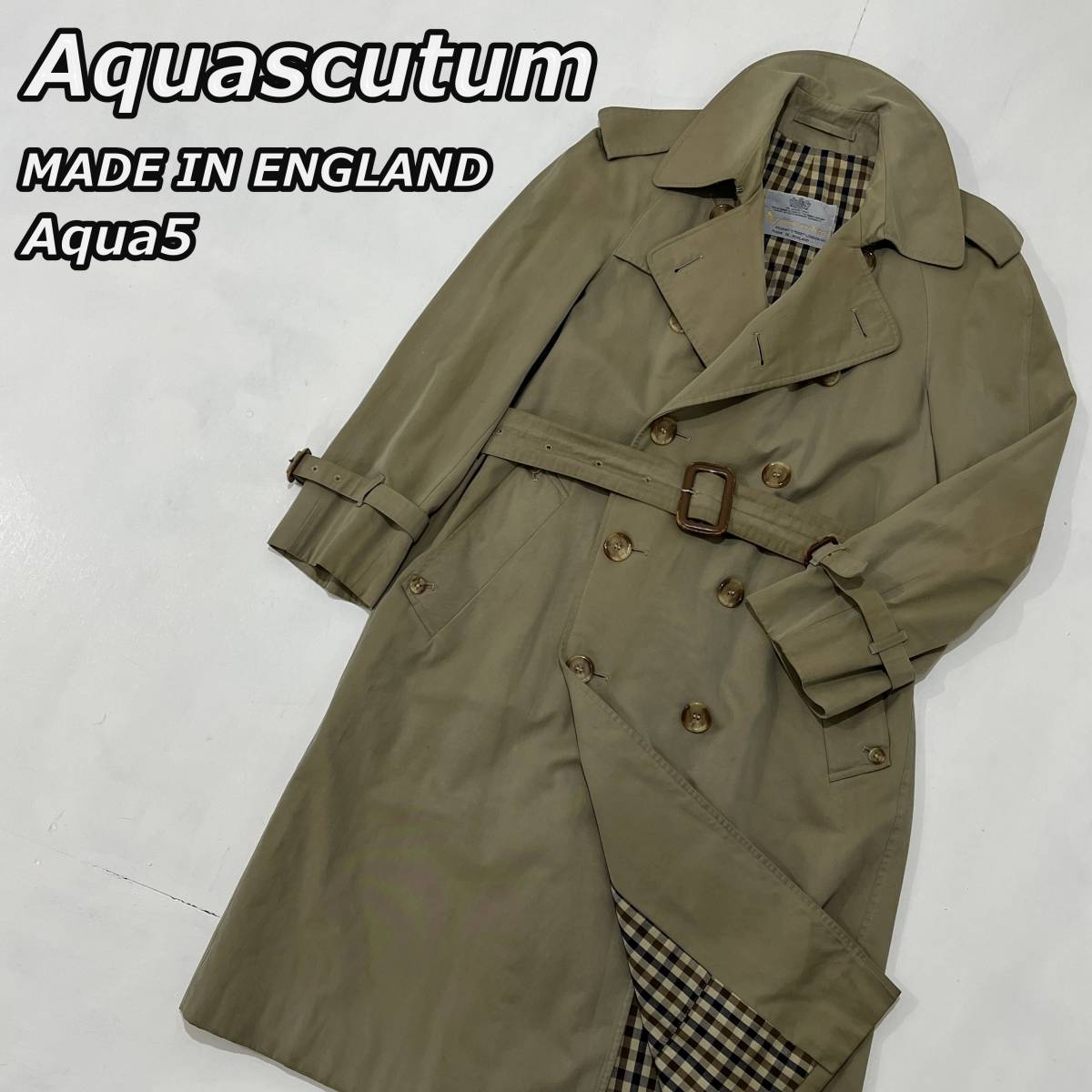 80年代頃【Aquascutum】アクアスキュータム Aqua5 イングランド製