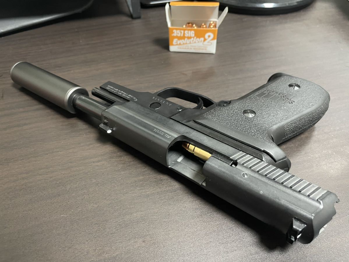 未発火 タナカ SIG P229 Evo2 サイレンサー+専用バレル+357SIG ...