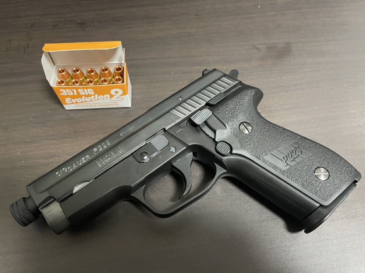 未発火 タナカ SIG P229 Evo2 サイレンサー+専用バレル+357SIG ...