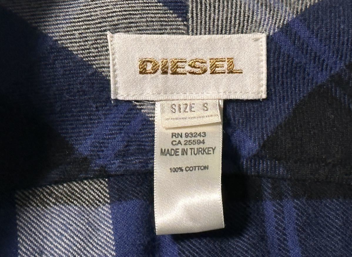 DIESEL ディーゼル チェックネルシャツ S_画像3