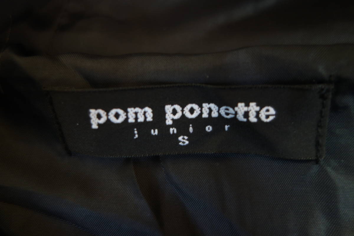 *pom ponette junior Pom Ponette полупальто "даффл коут" school Narumi ya размер S 140 девочка Kids пальто верхняя одежда 