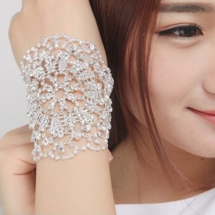  wedding bracele zirconia one hand for arm decoration bridal small articles wedding party . call brilliant glove 