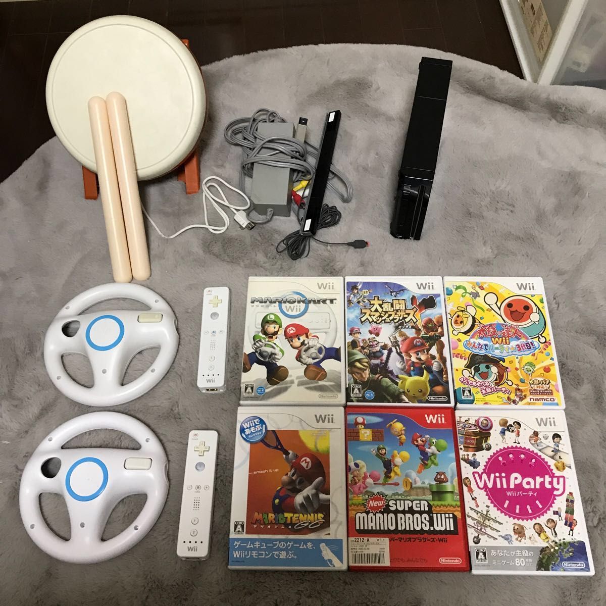 Wii本体 マリオカート太鼓の達人 2人で遊べるセット|PayPayフリマ