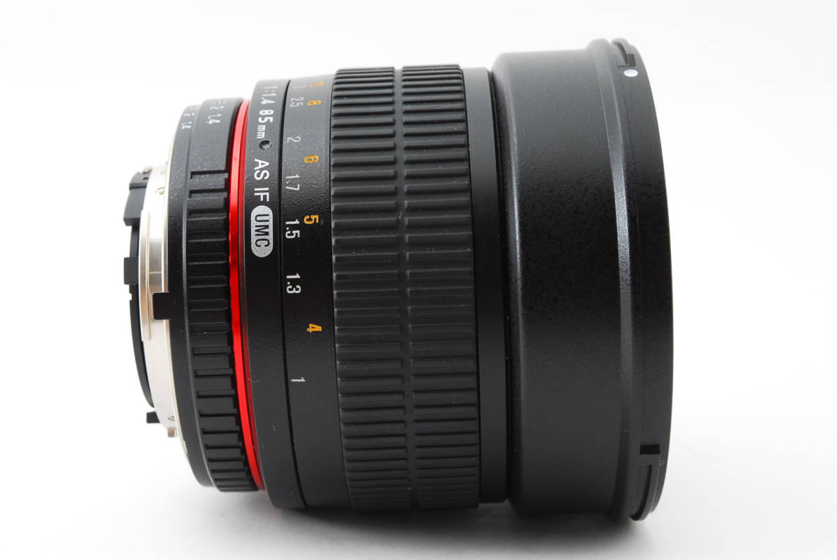 Top Quality ★極上品★ SAMYANG サムヤン 85mm F1.4 AS IF UMC Nikon ニコン 中望遠MFレンズ (2136)_画像7