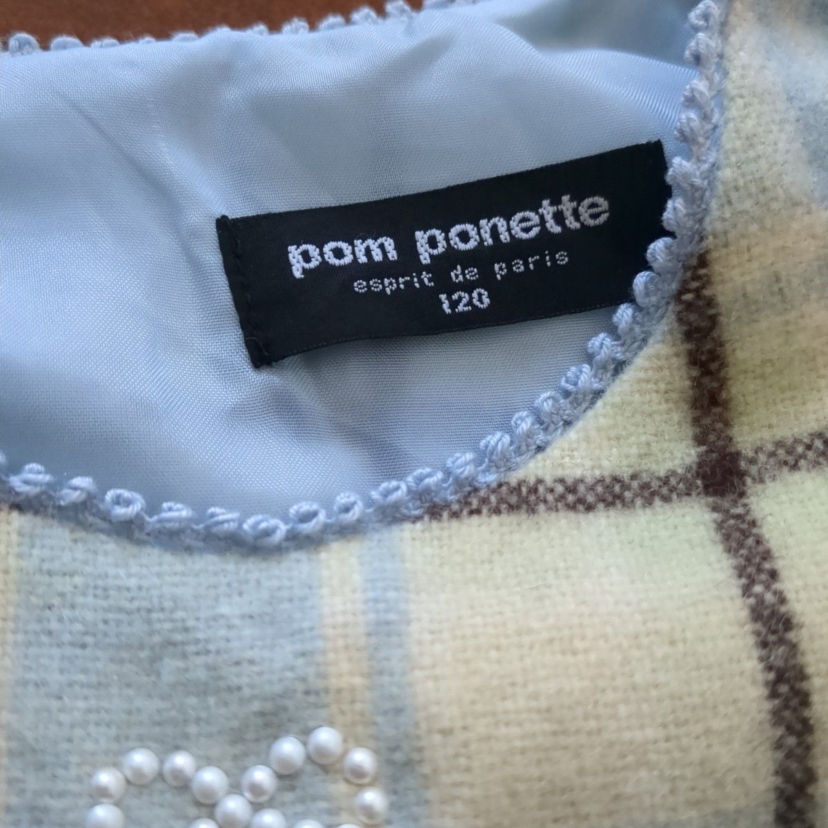 pom ponette　ポンポネット　チェック柄ワンピース　120cm