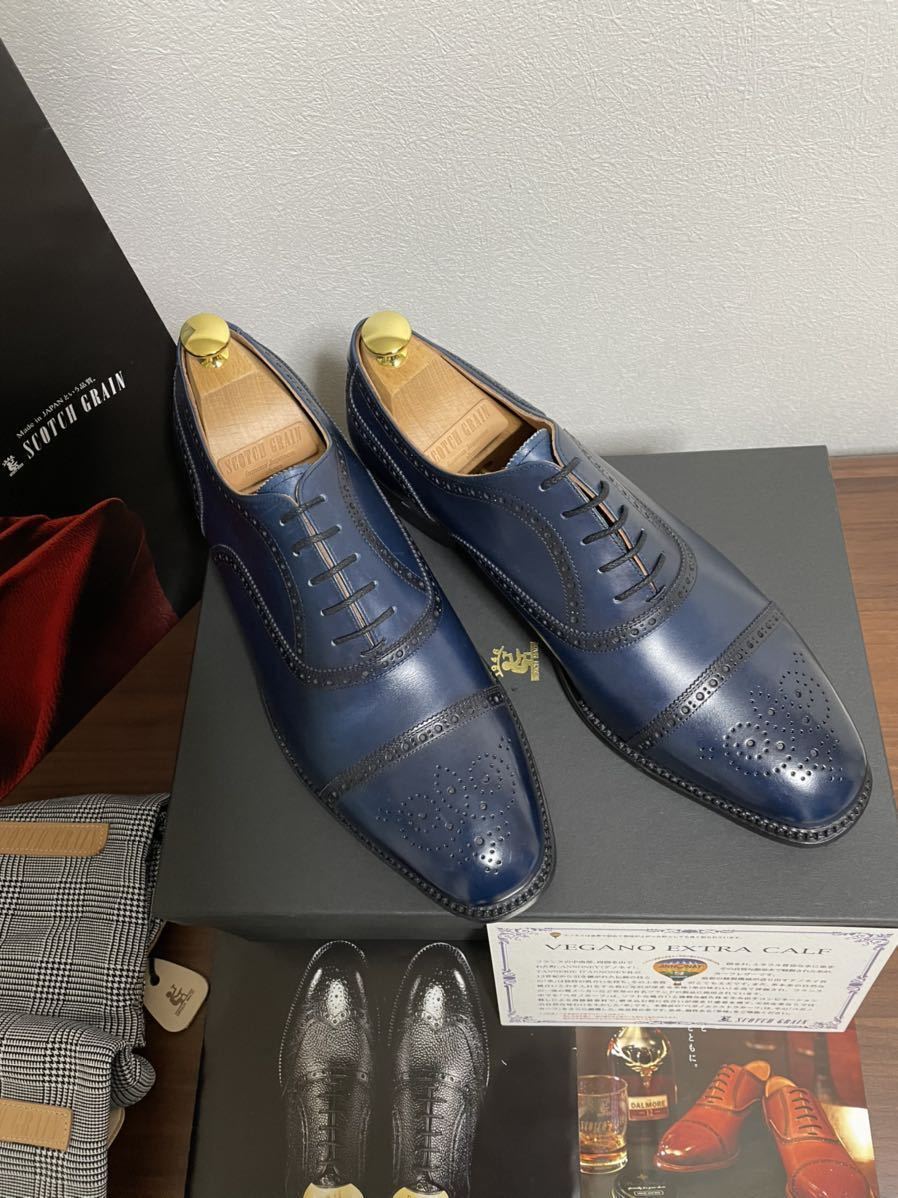 スコッチグレイン フランスアノネイ社エクストラカーフ日本製革靴