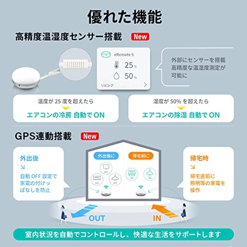 LinkJapan eRemote5 スマート家電リモコン Alexa/GoogleHome_画像2