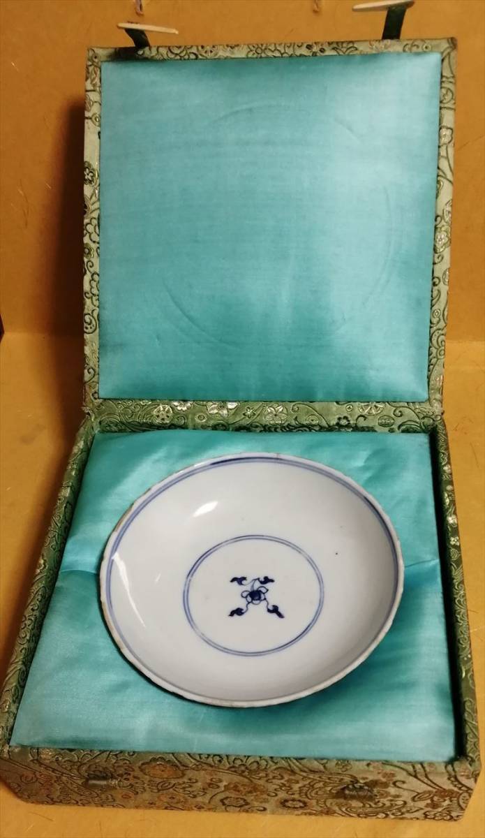 清代 康煕 青花 染付 皿 茶道具 中国古玩 茶道具
