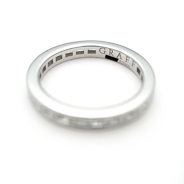 [ green shop pawnshop ] graph (GRAFF) bucket cut Eternity diamond ring Pt950[ used ]