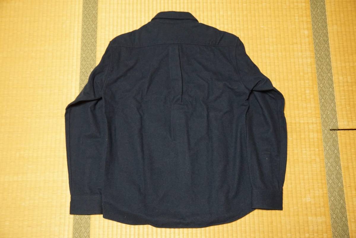 新しいスタイル モンベル ウール 冬用 長袖シャツ bell mont 1114126 Men's 送料無料 ネイビー サイズM マウンテンシャツ  男性用