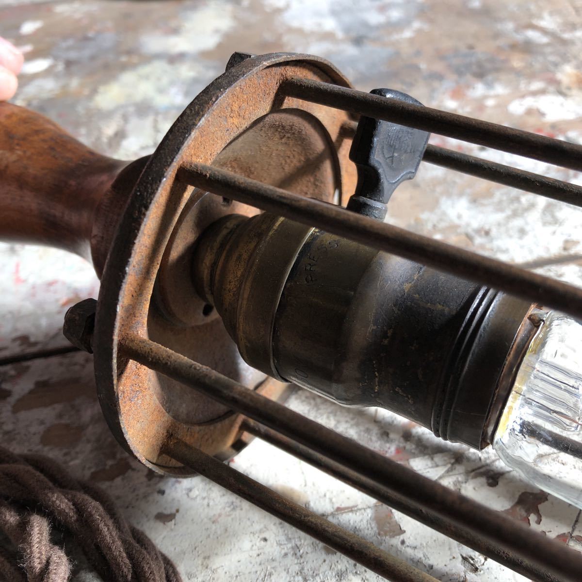 ANTIQUES】トラブルライト lamp ランプ 店舗什器 vintage ブロカント