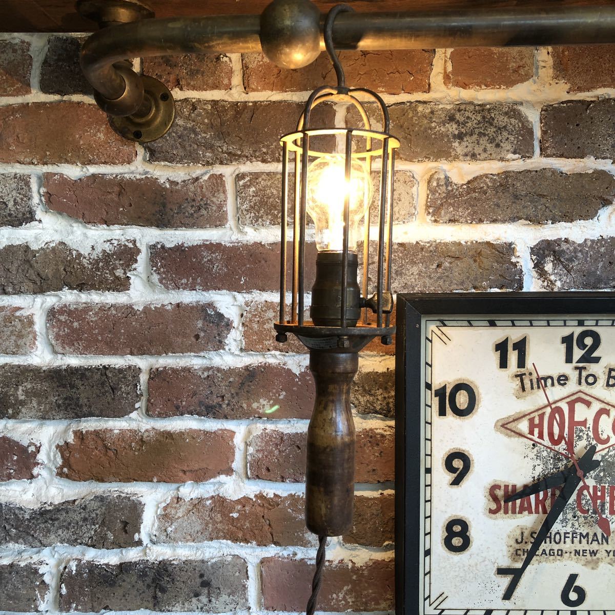 ANTIQUES】トラブルライト lamp ランプ 店舗什器 vintage ブロカント