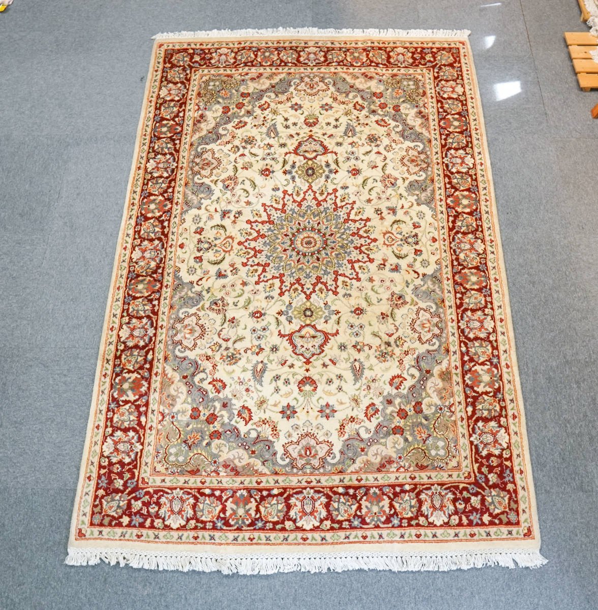 パキスタンダブルノット手織り絨毯 size: 228×144cm リビングラグ