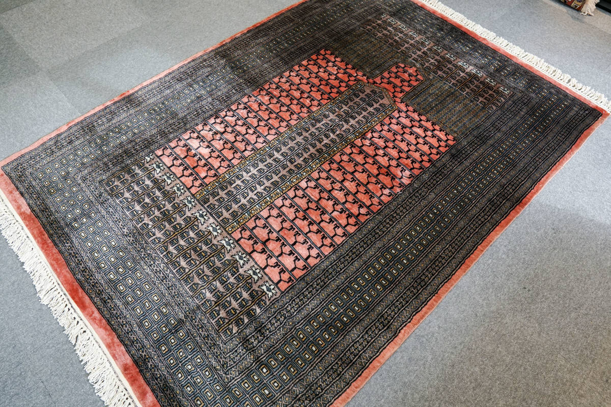 パキスタン手織り絨毯 size:182×128cm ウール_画像5